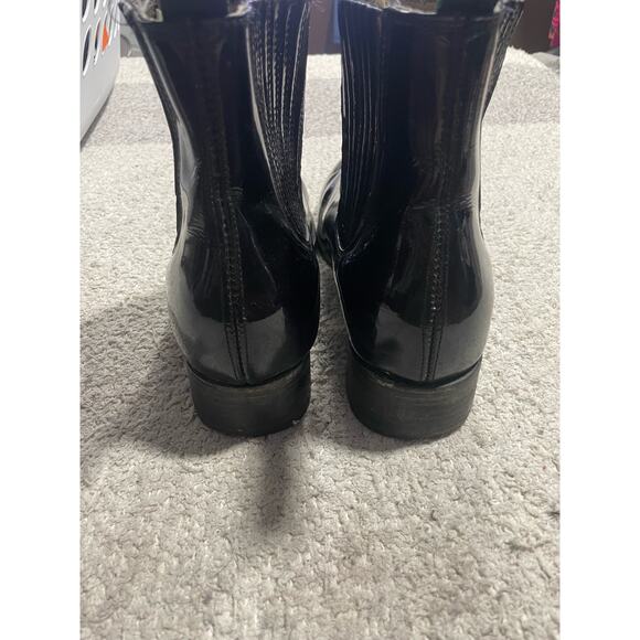 La Barca Charol Botine Chelsea Boots Men's Size 10 Slip On Patent Leather Black - Picture 11 of 16